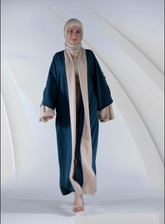 عباي قطعتين لون اخضر